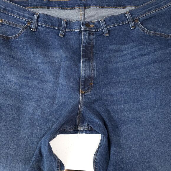 Bootcut Relaxed Fit Jeans Mens 48x30 Med Wash High Rise Stretch Comfort Western - Picture 15 of 16